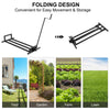 Folding lift for lawn mowers with adjustable height Stand with hand crank Black