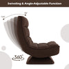 4-Position Adjustable Floor Chair Padded Lounge Chair with 360° Swivel Base