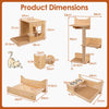 6 Pieces Cat Wall Furniture Set Wall Mounted Shelves 3-step Cat Tree