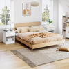 Bedroom Nightstand Compact Bedside Table One Drawer Storage Cabinet White