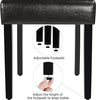 Set of 2 Dining Chairs Modern Dining Room Chairs Faux Leather Brown Chairs