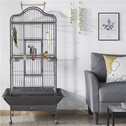 African Grey Cage Large Open Playtop Parrot Bird Cage for Cockatiels with Stand