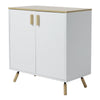 Modern Wooden Home Sideboard Storage Cabinet Unit With 2 Shelves & 2 Doors Wood