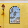 BLACK ENCHANTED WINDOW STYLE WALL MIRROR GIRLS ROOM HALLWAY ARCH WINDOW MIRROR