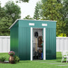 4X6ft Metal Shed Garden Storage Waterproof Tool Shed with Base Utility Container