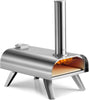 Pizza Oven Outdoor – For Tabletop with Stone Included – Stainless Steel, Pellet