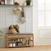 Padded Hallway Shoe Storage Rack Bench Seat with Storage Space