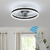 LED Ceiling Fan Light Dimmable LivingRoom Chandelier Lamp With Remote Control
