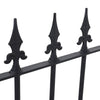 Metal Single Garden Gate Wrought Iron Barrier Doors Fence Panel Manor Entrance