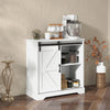 Sliding Barn Door Sideboard Storage Cabinet Coffee Bar TV Stand Farmhouse Style