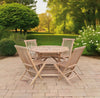 Teak Wooden Garden Furniture Sets 4 Chairs and 1 Table Garden Furniture Sets