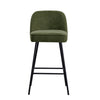 2X Breakfast Bar Stools Thickened Pad Linen Dining Chairs for Counter Kitchen