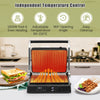 Electric Panini Press Grill 4-Slice Sandwich Maker w/ Non-Stick Coated Plates