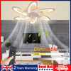 LED Ceiling Fan Light Dimmable Living Room Chandelier Lamp With Remote Control