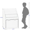 3 Tier Children Toy Storage Organizer Kids Bookshelf with Drawer Organizer Rack