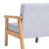 Toddler Children Upholstered Chair 2-Seater Mini Kids Sofa Linen Padded Armchair