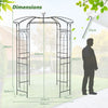 Costway Birdcage Shape Gazebo Pergola Pavilion Galvanized Metal Arch Trellis