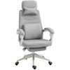 Home Office Chair Swivel Desk Chair with Adjustable Height Footrest Grey
