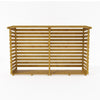 Double Bay Outdoor Garden Wooden Log Store Firewiid Storage Shed Slatted Rack