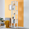 Rotatable 6 Tier Slim Corner Cabinet Bookcase Shelf Storage Living Room Bedroom