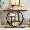 105cm Console Table Industrial 4-Tier Narrow Entryway Sofa Table for Living Room