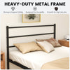 3FT Single Size Metal Bed Heavy-duty Platform Bed Frame with Headboard