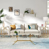 Tribesigns Modern Round End Table, Faux Marble Sofa Side Table, Coffee Table