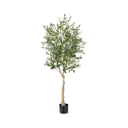 6FT Artificial Olive Tree Faux Olive Plants Potted Olive Silk Tree