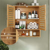 Bathroom Wall Cabinet Cupboard Kitchen Toilet Storage Unit w/ Double Door