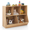5-Cubby Kids Toy Storage Organizer Wooden Children Bookcase Bookshelf Cabinet