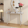 Luxury Glass Crystals Console Table Vanity Desk Mirrored Entryway Side End Table