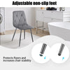 Set of 4 Velvet Dining Chairs Padded Seat Metal Legs Kitchen Home Office UK