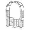 Garden Decoration Trellis Pergola with Gate w/Multiple Side Crossbars