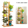 5 Tiers Bamboo Flower Pot Plant Stand Ladder Shelf Display Rack Indoor Outdoor