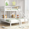 Bunk Beds Triple 3ft Single Bed Pine Wood Bed Frame High Sleeper for Kids White