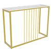 Golden Marble Console Table Side End Sofa Table for Living Room Bedroom Kitchen
