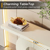 Tribesigns Modern Console Table with Geometric Base, 100 cm Wood Entryway Table