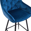 2* Velvet Bar Stools Breakfast Bar stool Pub Chairs Padded Seat Metal Leg CLIPOP