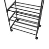 Black Metal Clothes Rail Rack Garment Stand Corner Open Wardrobe with Shelf