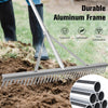 Landscape Rake Heavy-Duty Aluminum Leaf Rake 36-Tine Garden Yard Rake 91 cm Head