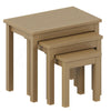 Set of 3 Nest of Tables Nesting Coffee Side End Wooden Nest Furniture Oak Veneer