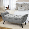 Accent Chair Button Tufted Upholstered Window Seat Bedroom Bed End Stool Ottoman