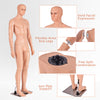 Full Body Mannequin Torso Manikin 184 cm Realistic Male Shop Window Display