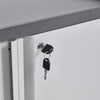 Wheeled Metal 2 Door Office Filing Cabinet 2 Layers Steel File Storage Cupboard