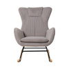 Upholstered Rocking Chair Bedroom Modern Single Sofa Accent Armchair Rocker Grey