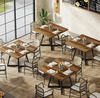 Tribesigns Dining Table For 4 People, Industrial Style, Sturdy Metal Frame, 80 X