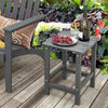 Outdoor Side Table Square End Table Weather-Resistant Adirondack Table Grey