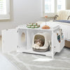 Large Cat Litter Box Enclosure Hidden Cat Washroom Cat House with Storage Rack