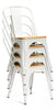 Style Industrial Metal Dining Chairs Vintage Retro Kitchen Cafe Stacking