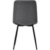Set of 4 Dining Chairs with Backrest Metal Legs Living Room Kitchen Chairs Grey
